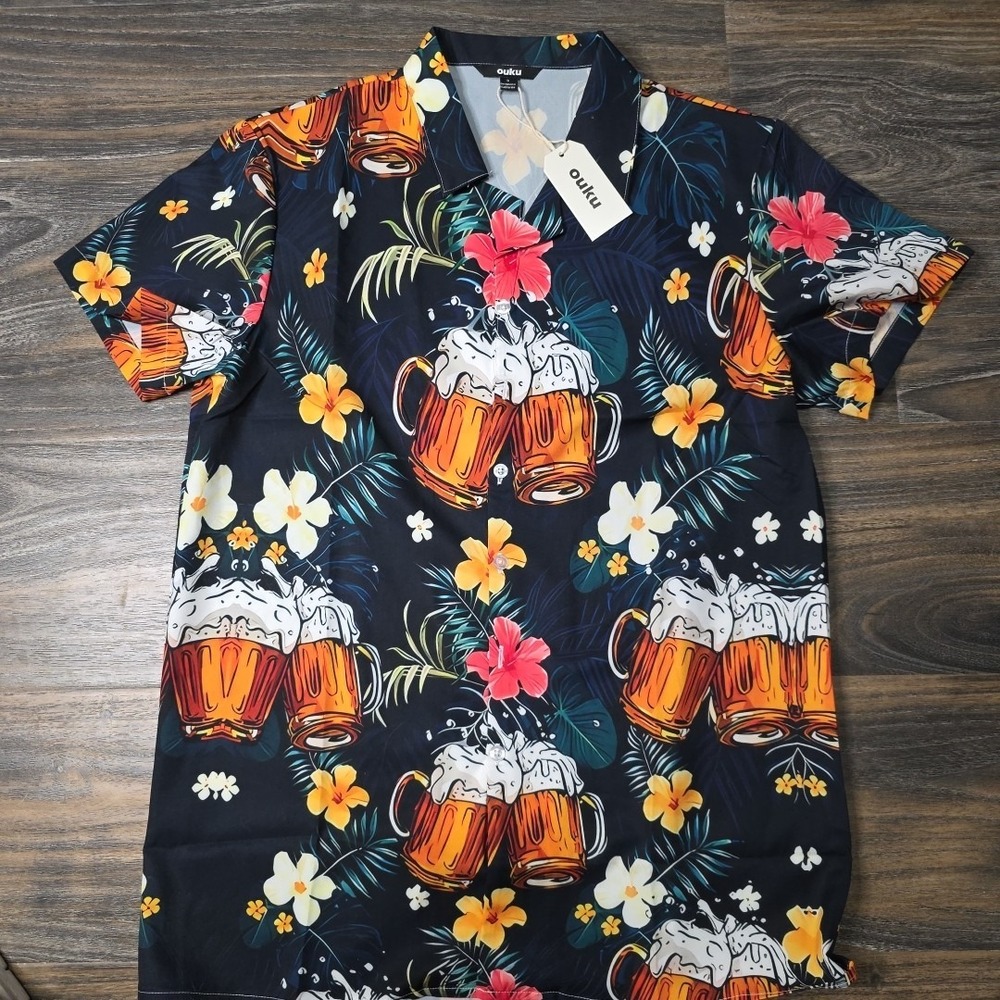 Ouku Men's Summer Casual Shirt Size Small‎